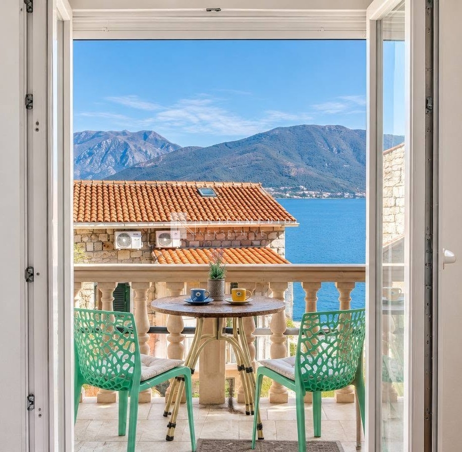 Seafront House for Sale in Krašići, Luštica – 180 m², Private Boat Mooring